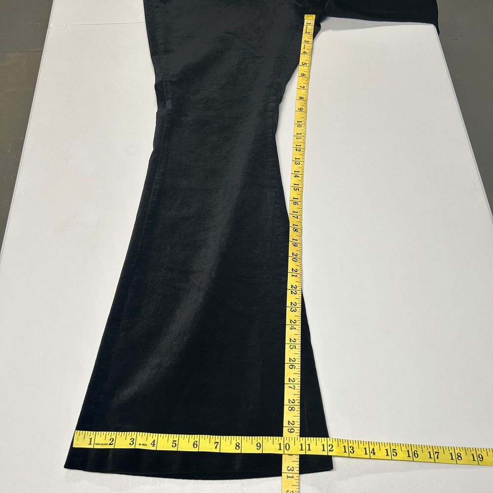 Anthropologie Womens Velvet Flare Pants Size 16 Black High Rise Whimsigoth Boho - Picture 8 of 8